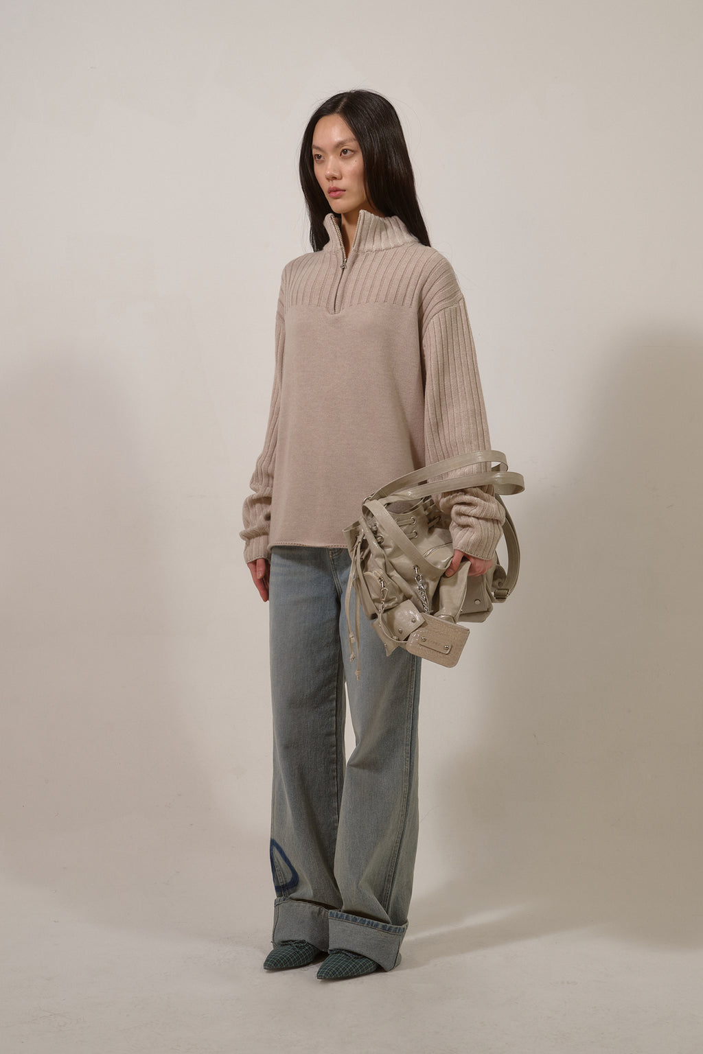 Deinet - D Patch Roll Up Denim (Blue) product image 2 | TRAB K-Fashion Australia