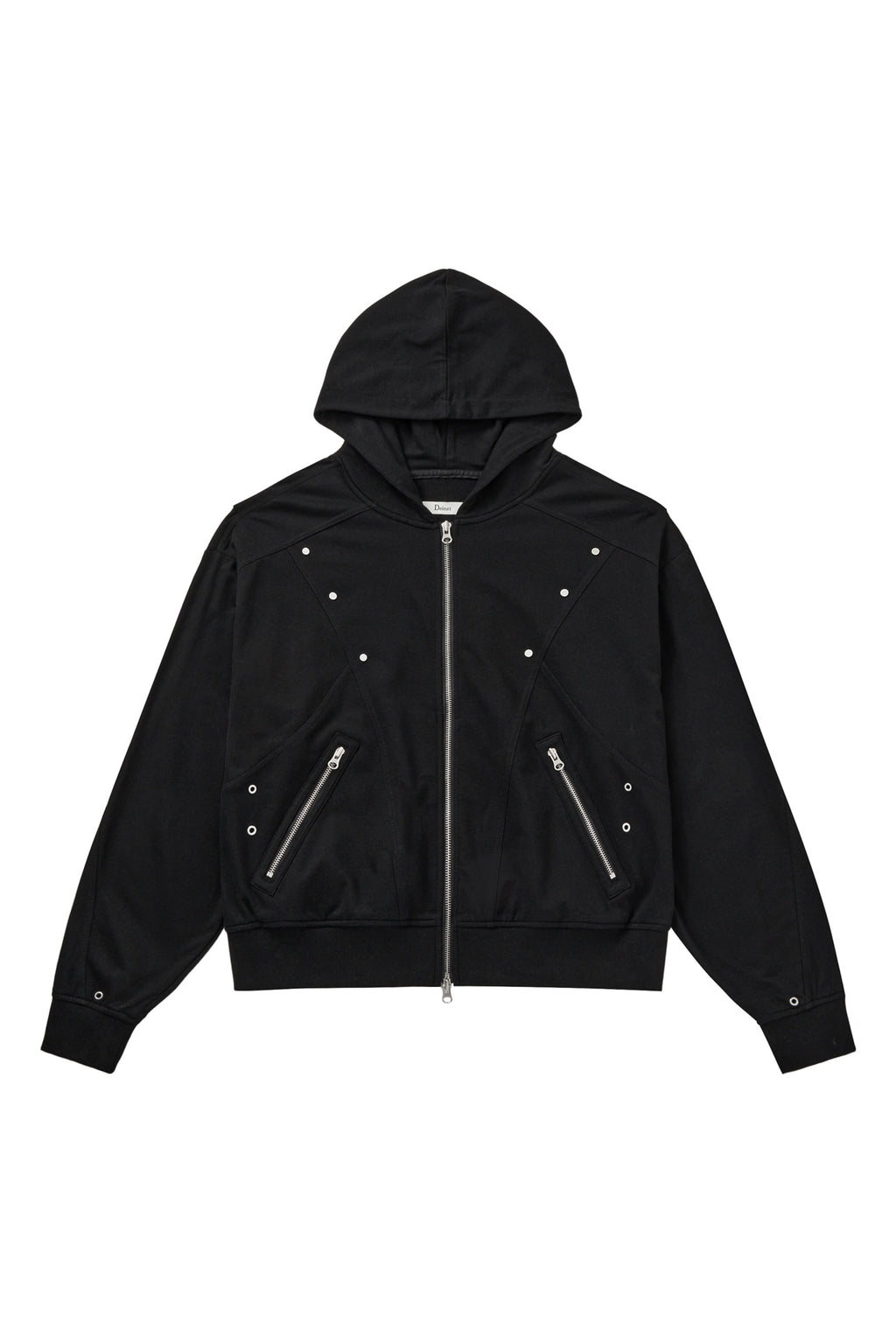 Deinet - Metal Detail Hood Zip Up (Black) product image 1 | TRAB K-Fashion Australia