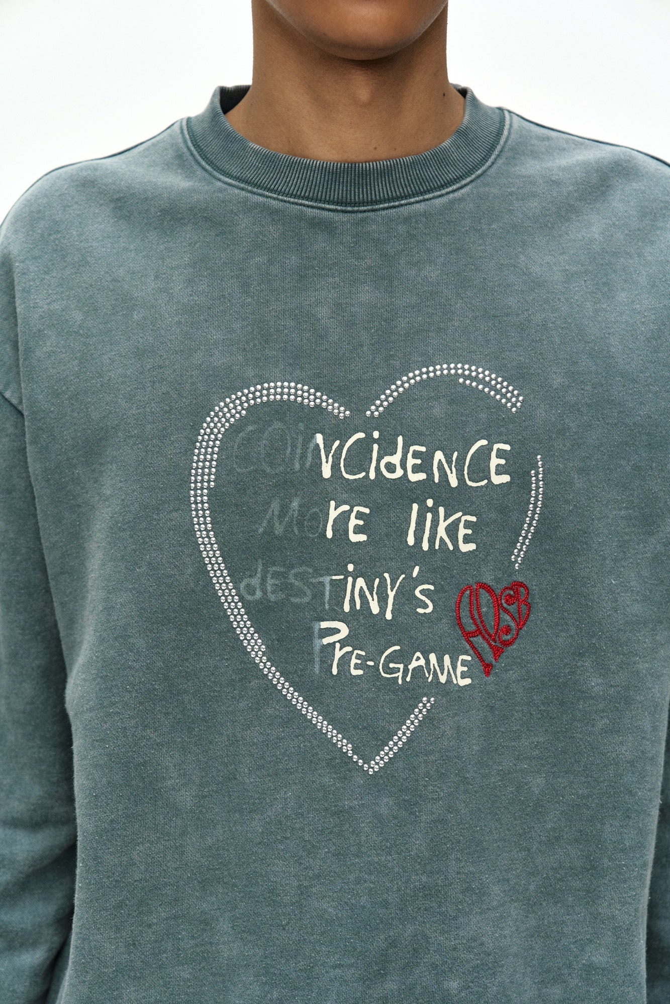 Andersson Bell - (essential) Unisex Heart Fix Sweatshirt (green) (Green) product image 6 | TRAB K-Fashion Australia