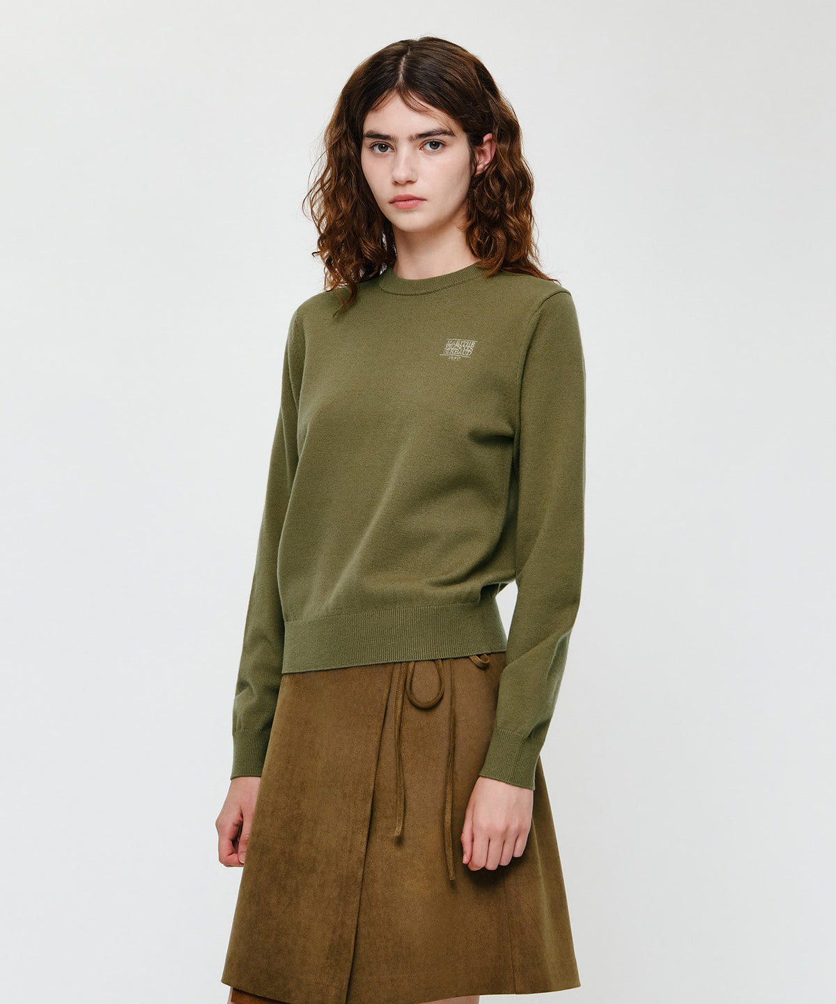 Marithe & Francois Girbaud - Small Classic Logo Knit Pullover (Olive) product image 2 | TRAB K-Fashion Australia