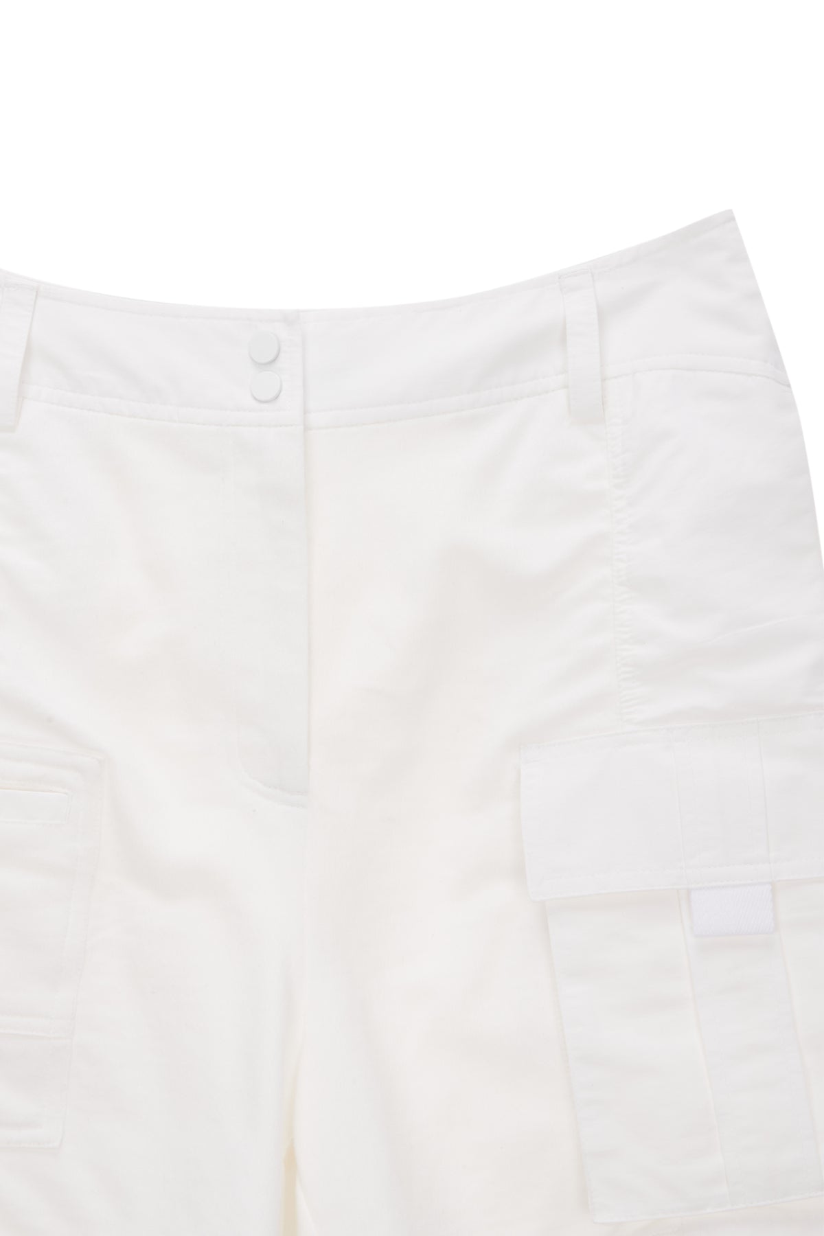 Matin Kim - Sweat Combi Cargo Shorts (White) product image 3 | TRAB K-Fashion Australia