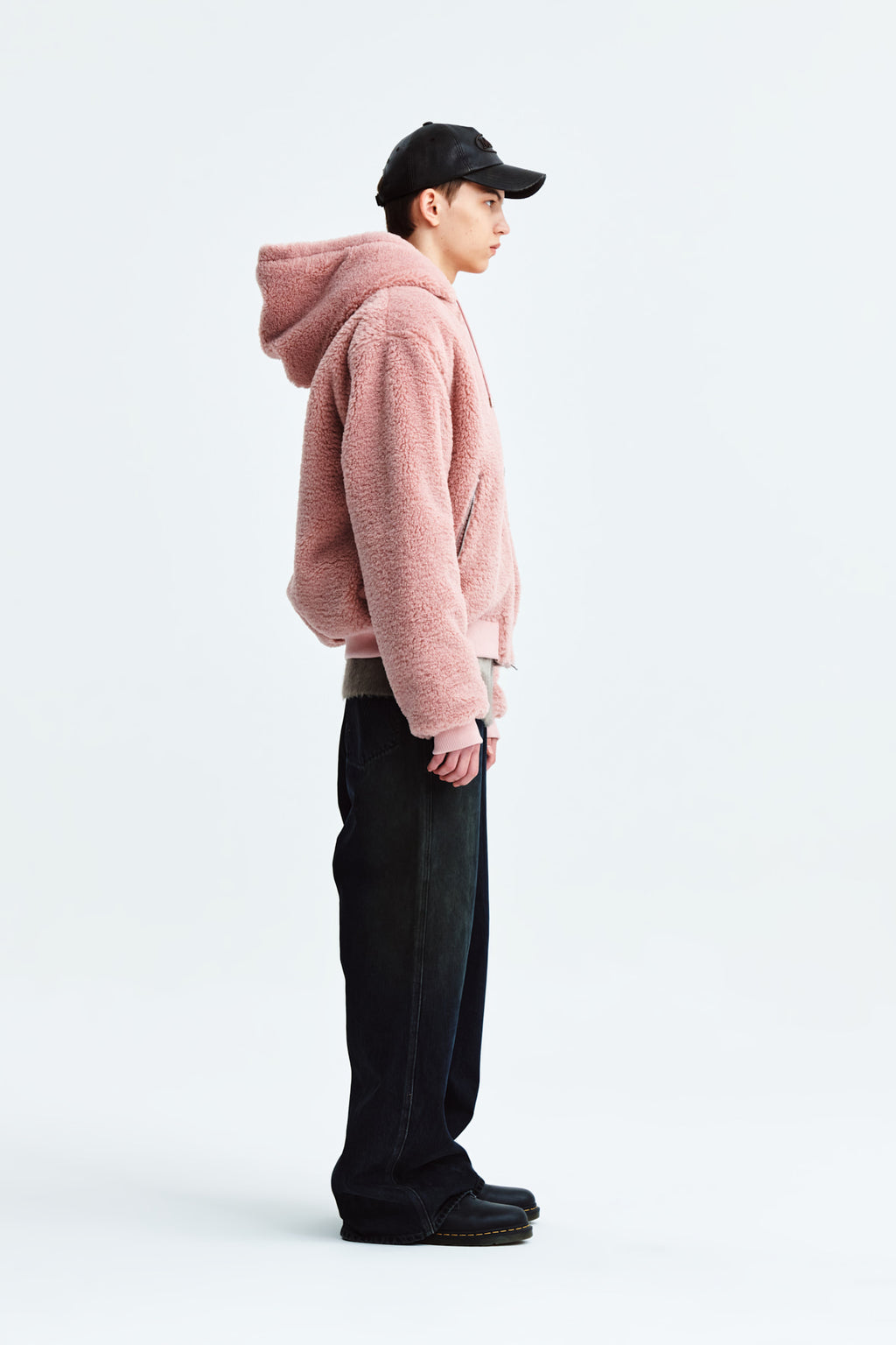 Matin Kim - Logo Point Fleece Hoody Jumper (Pink) product image 7 | TRAB K-Fashion Australia