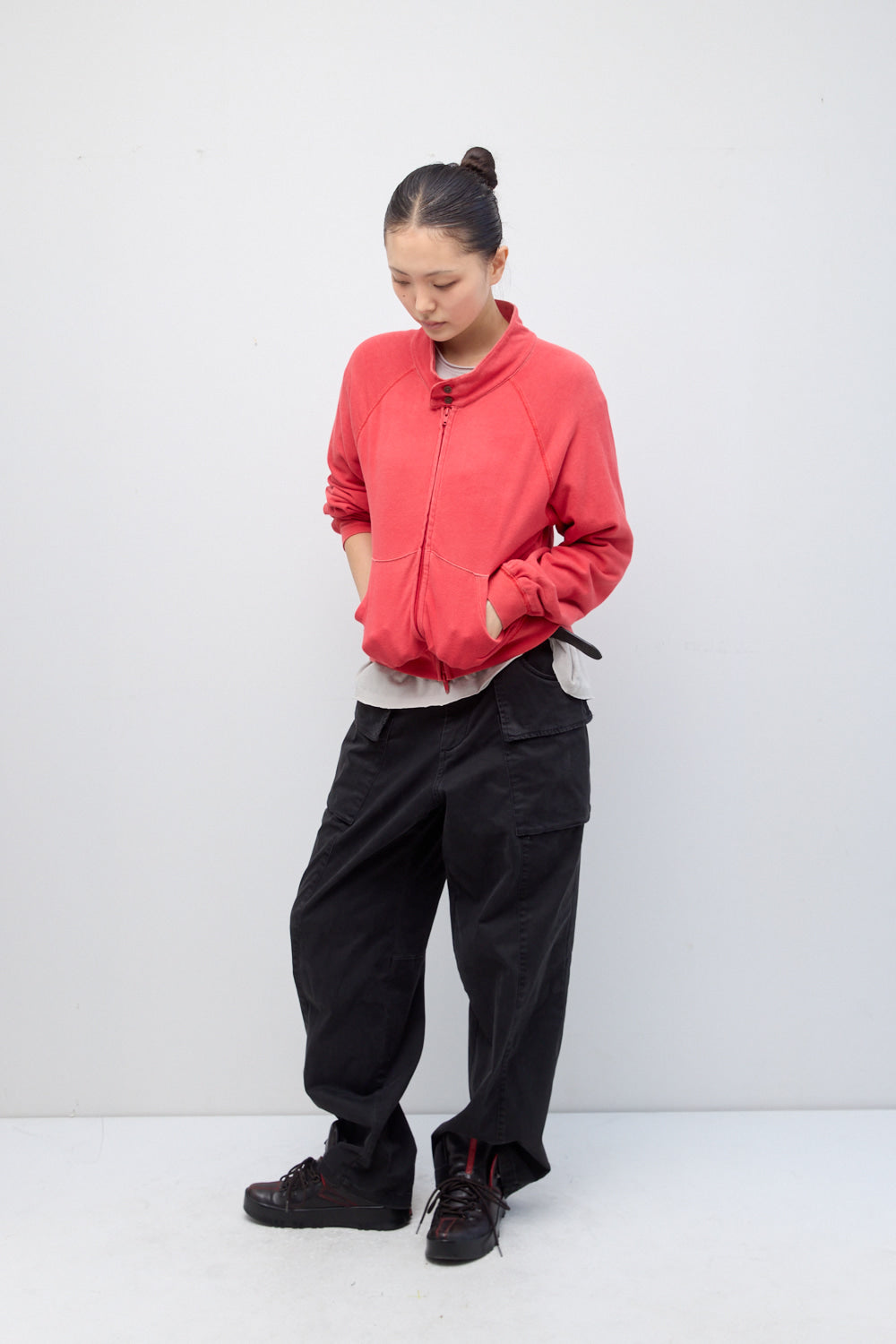 Hatchingroom - VTG Harrington Cardigan (Bleached Red) product image 6 | TRAB K-Fashion Australia