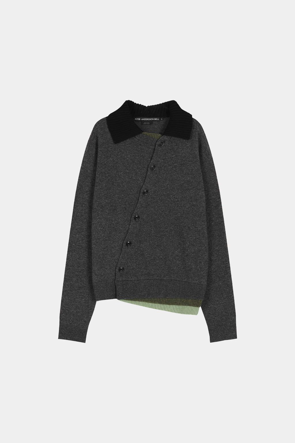 Andersson Bell - Layered Collar Cardigan (Charcoal) product image 9 | TRAB K-Fashion Australia