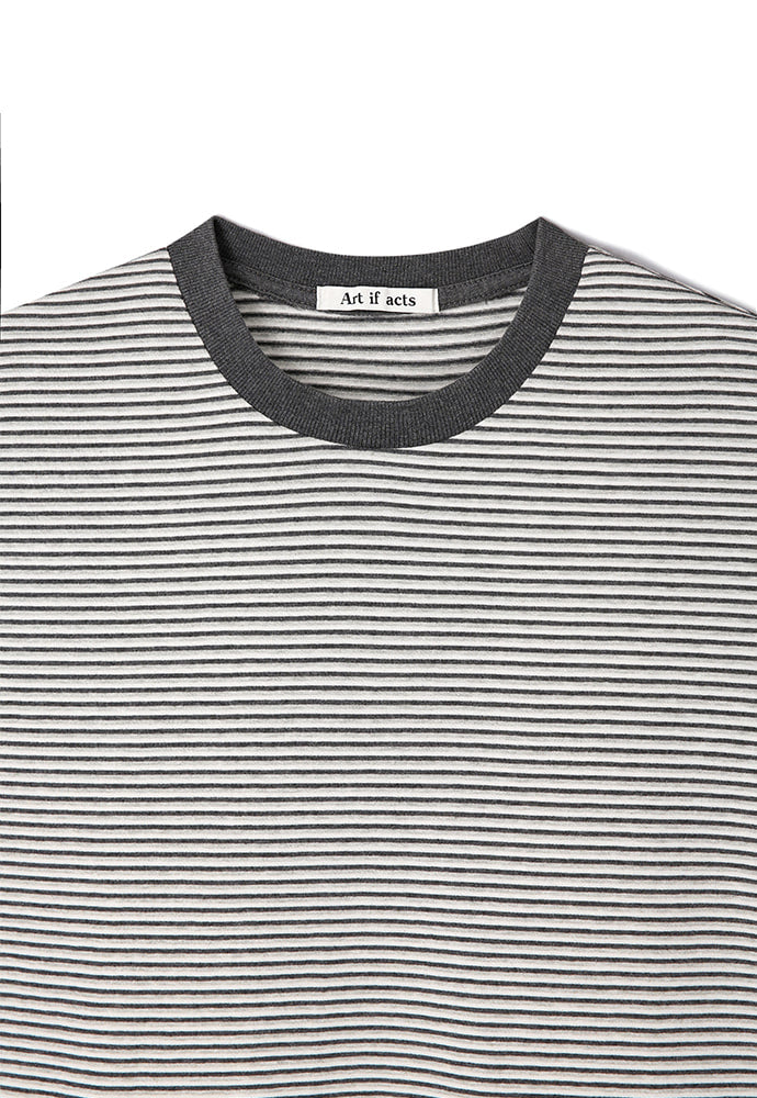 Art if acts - Washed Stripe Long Sleeve (Charcoal) product image 8 | TRAB K-Fashion Australia