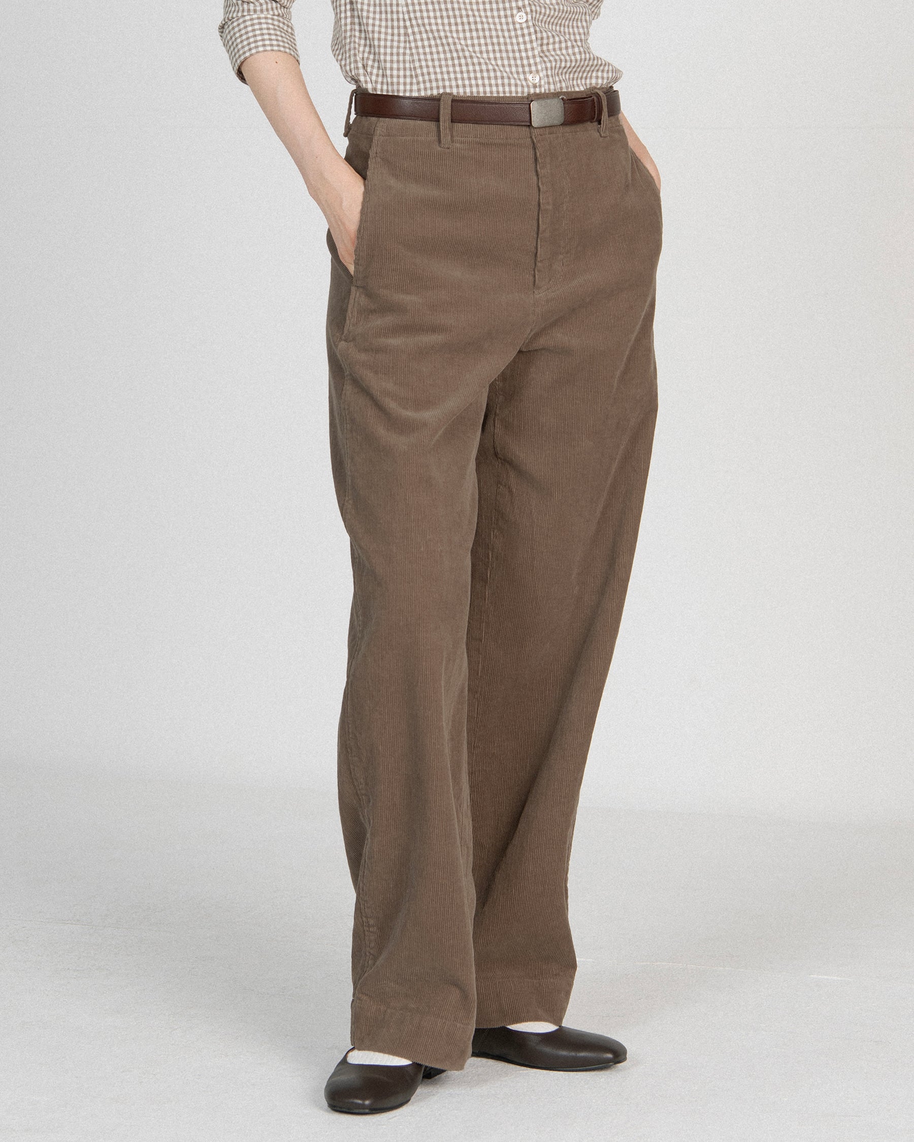 Brownyard - Washed Corduroy Field Pants (Brown) product image 1 | TRAB K-Fashion Australia