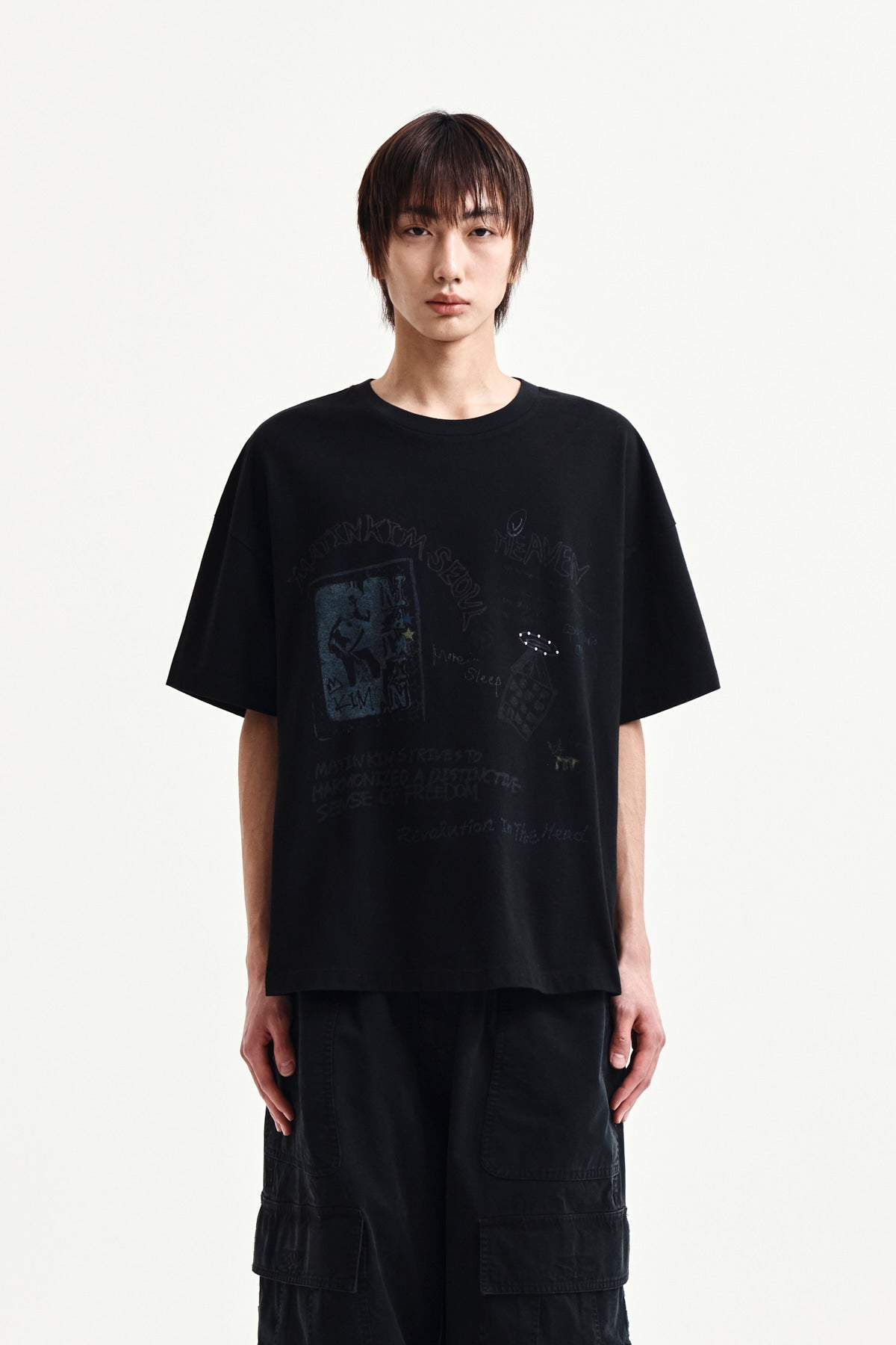 Matin Kim - Graffiti Artwork Top (Black) product image 10 | TRAB K-Fashion Australia