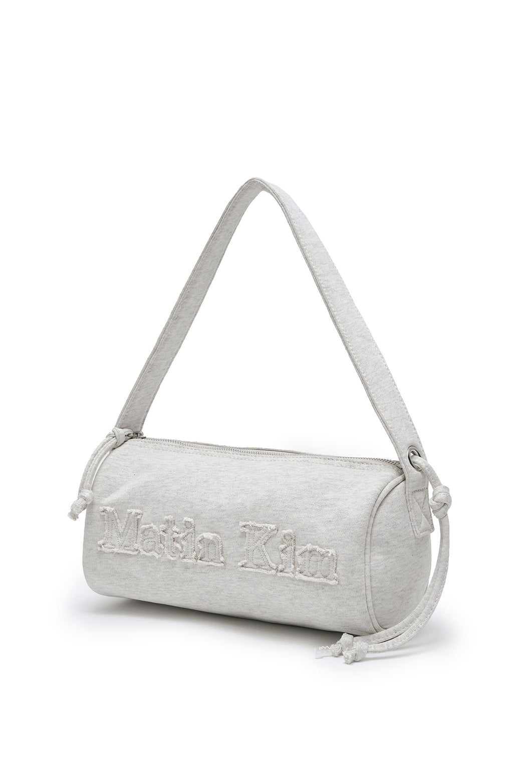 Matin Kim - Applique Logo Jersey Duffle Bag (Light Beige) product image 6 | TRAB K-Fashion Australia