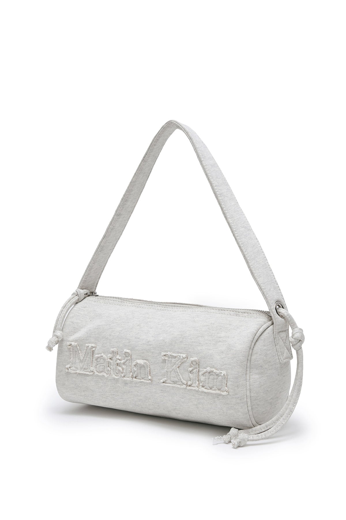 Matin Kim - Applique Logo Jersey Duffle Bag (Light Beige) product image 6 | TRAB K-Fashion Australia