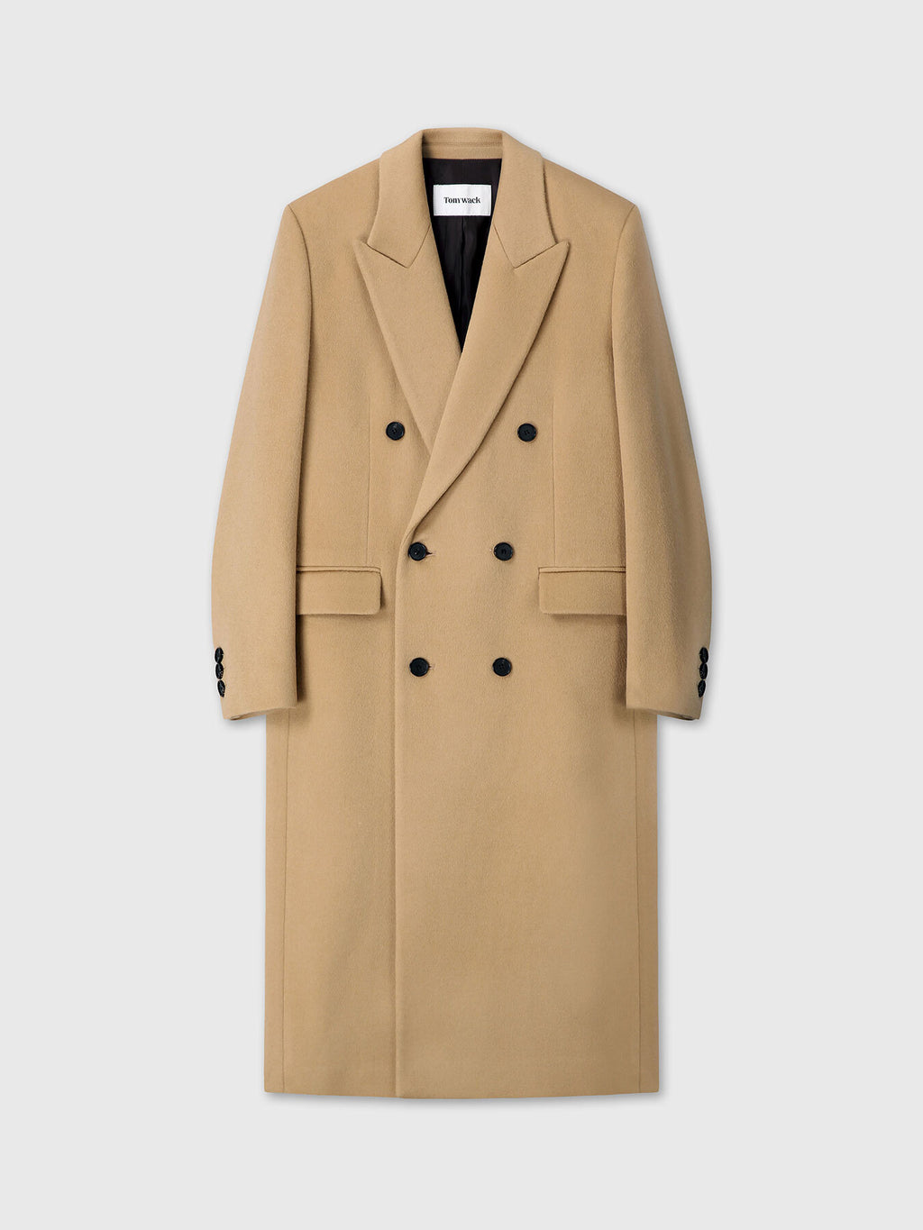 Tonywack - Wool Tailored Double-Breasted Maxi Coat (Camel) product image 11 | TRAB K-Fashion Australia