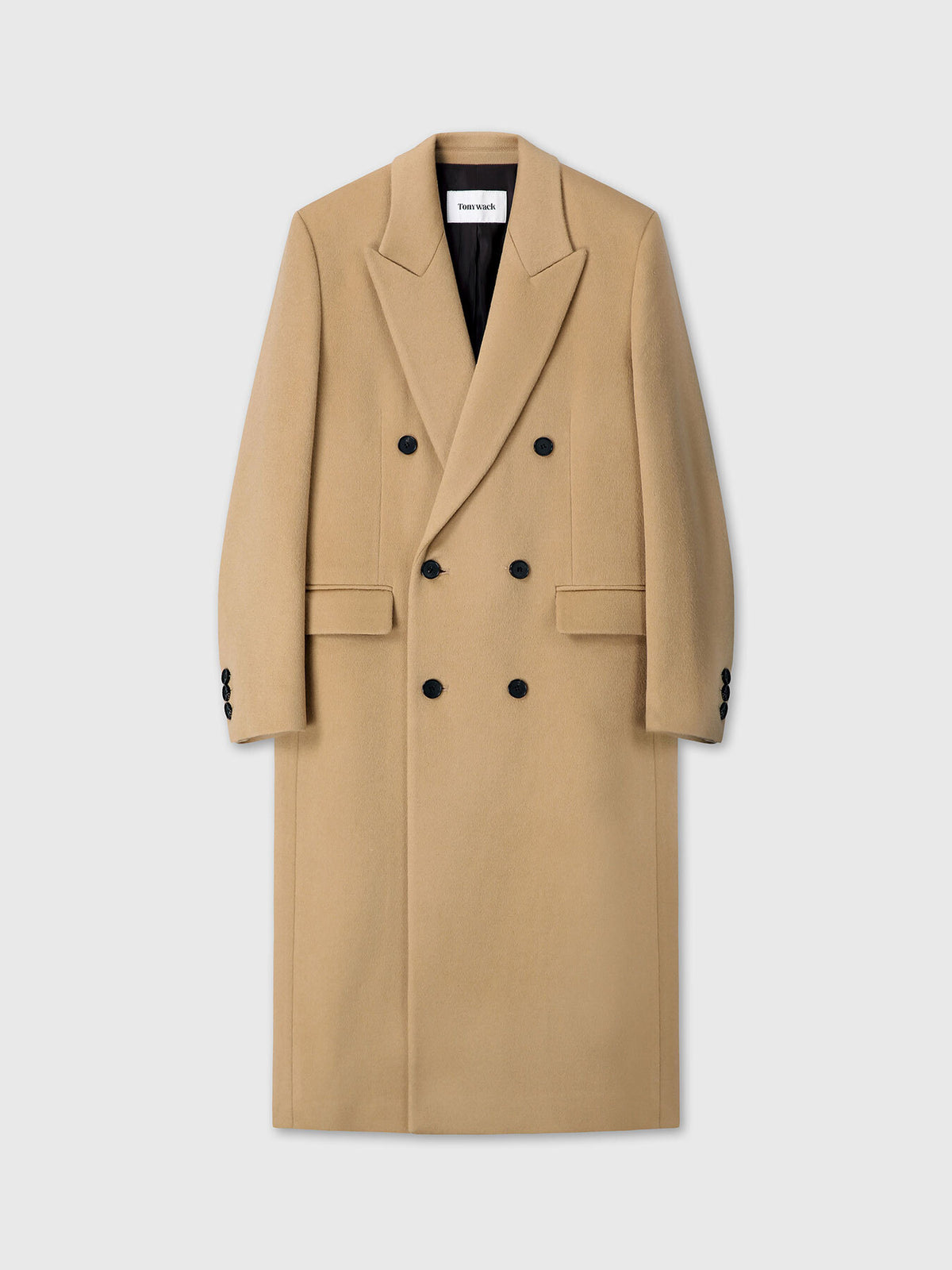 Tonywack - Wool Tailored Double-Breasted Maxi Coat (Camel) product image 11 | TRAB K-Fashion Australia