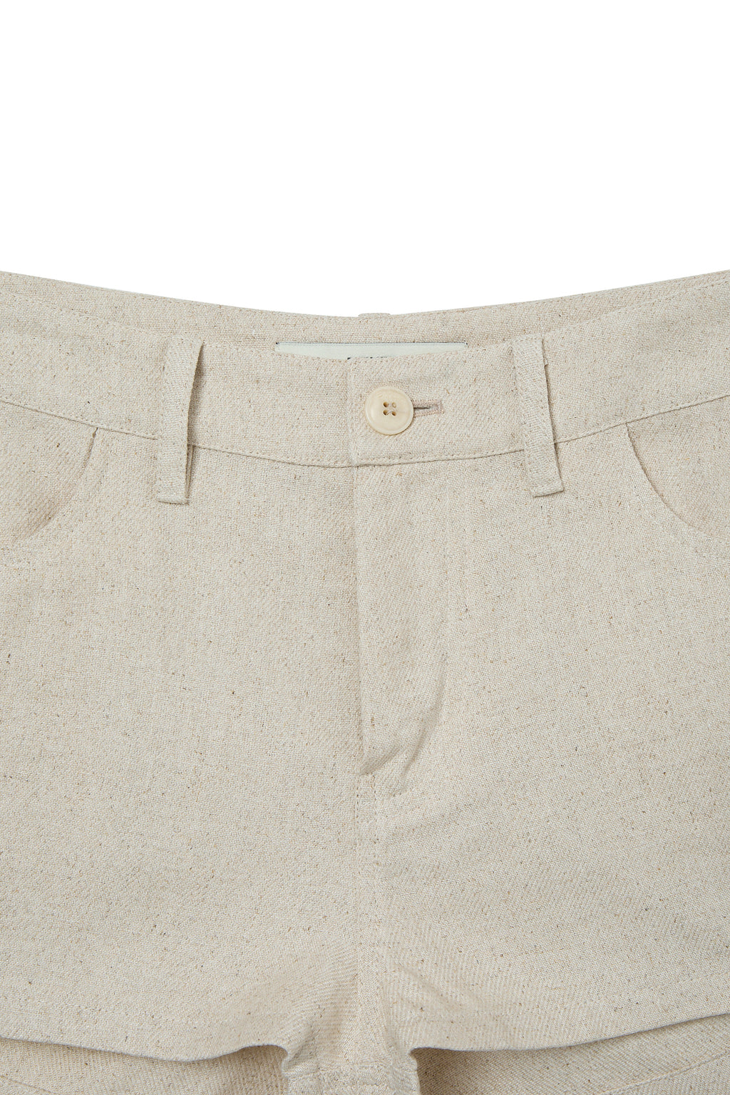 Deinet - Deinet D Logo Linen Shorts (Beige) product image 4 | TRAB K-Fashion Australia