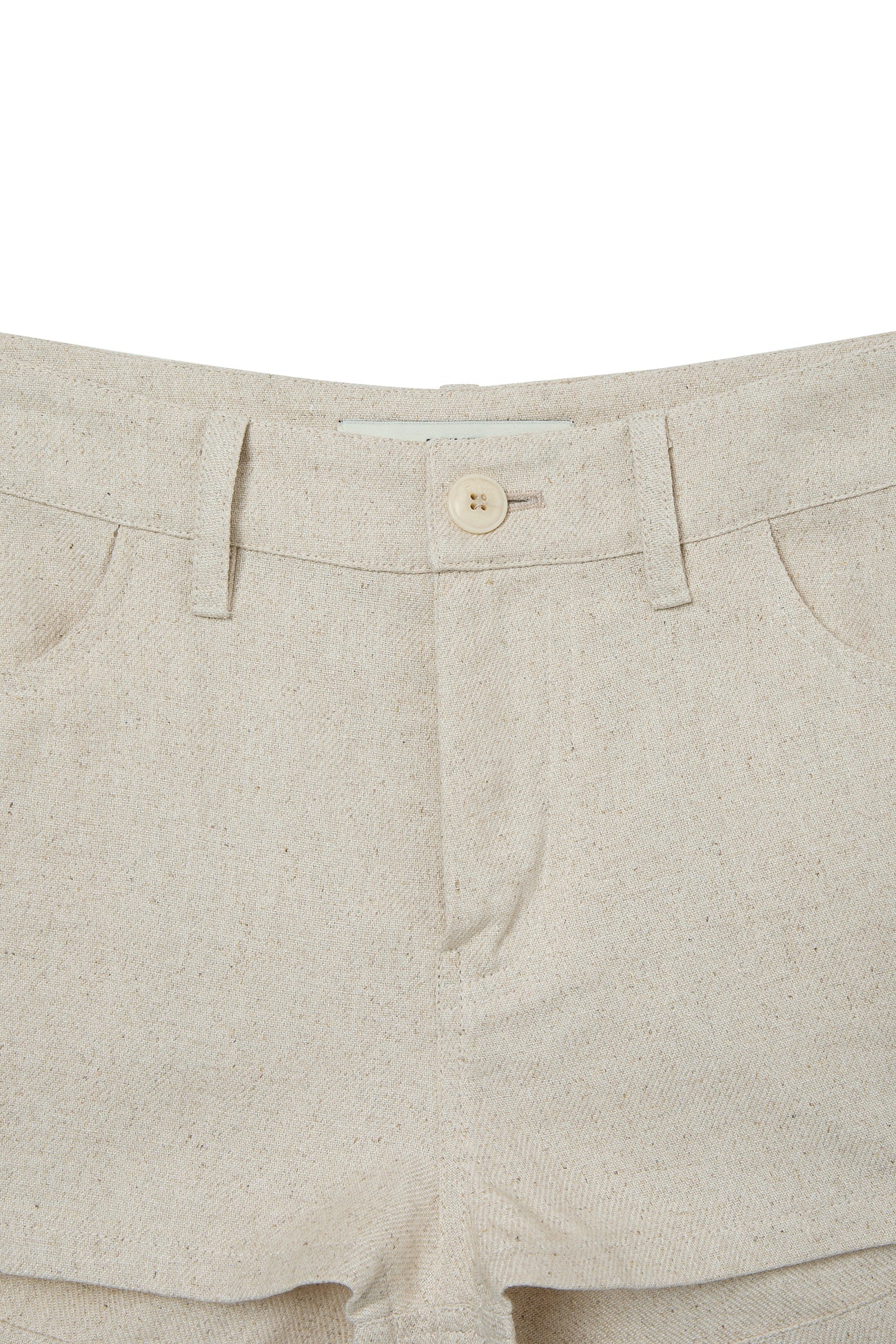 Deinet - Deinet D Logo Linen Shorts (Beige) product image 4 | TRAB K-Fashion Australia