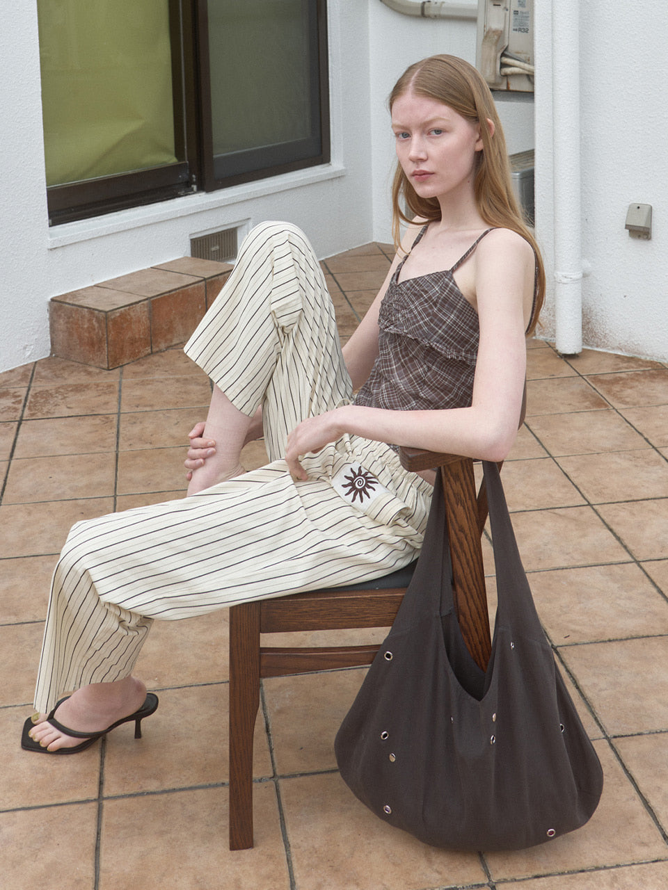 Kijun - Stud Hobo Bag (Brown) product image 2 | TRAB K-Fashion Australia