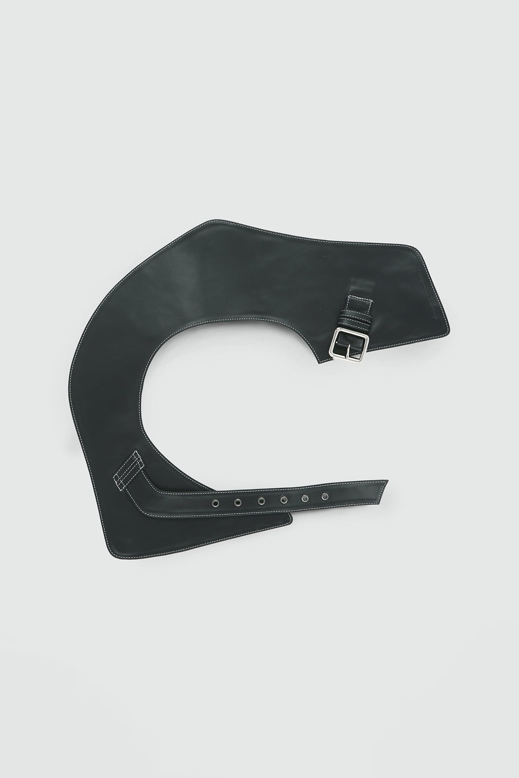 Andersson Bell - Unisex Leather Slash Scarf (Black) product image 5 | TRAB K-Fashion Australia