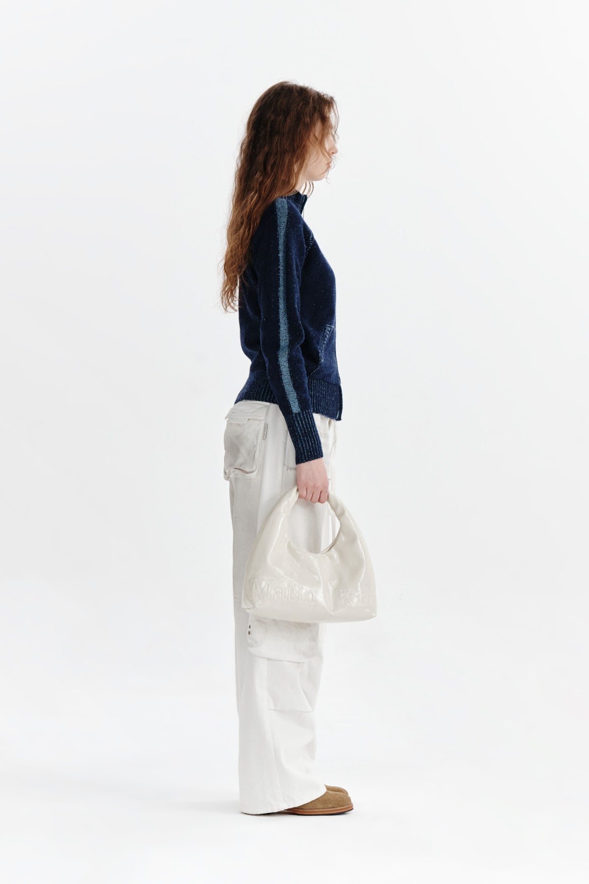 Matin Kim - Dirty Washed Heavy Cargo Pants (White) product image 6 | TRAB K-Fashion Australia