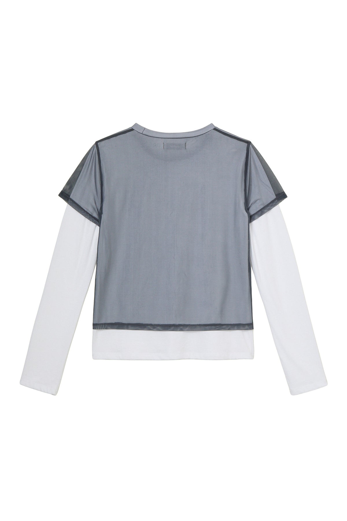 Deinet - See-Through Layered Long Sleeve (Grey) product image 2 | TRAB K-Fashion Australia