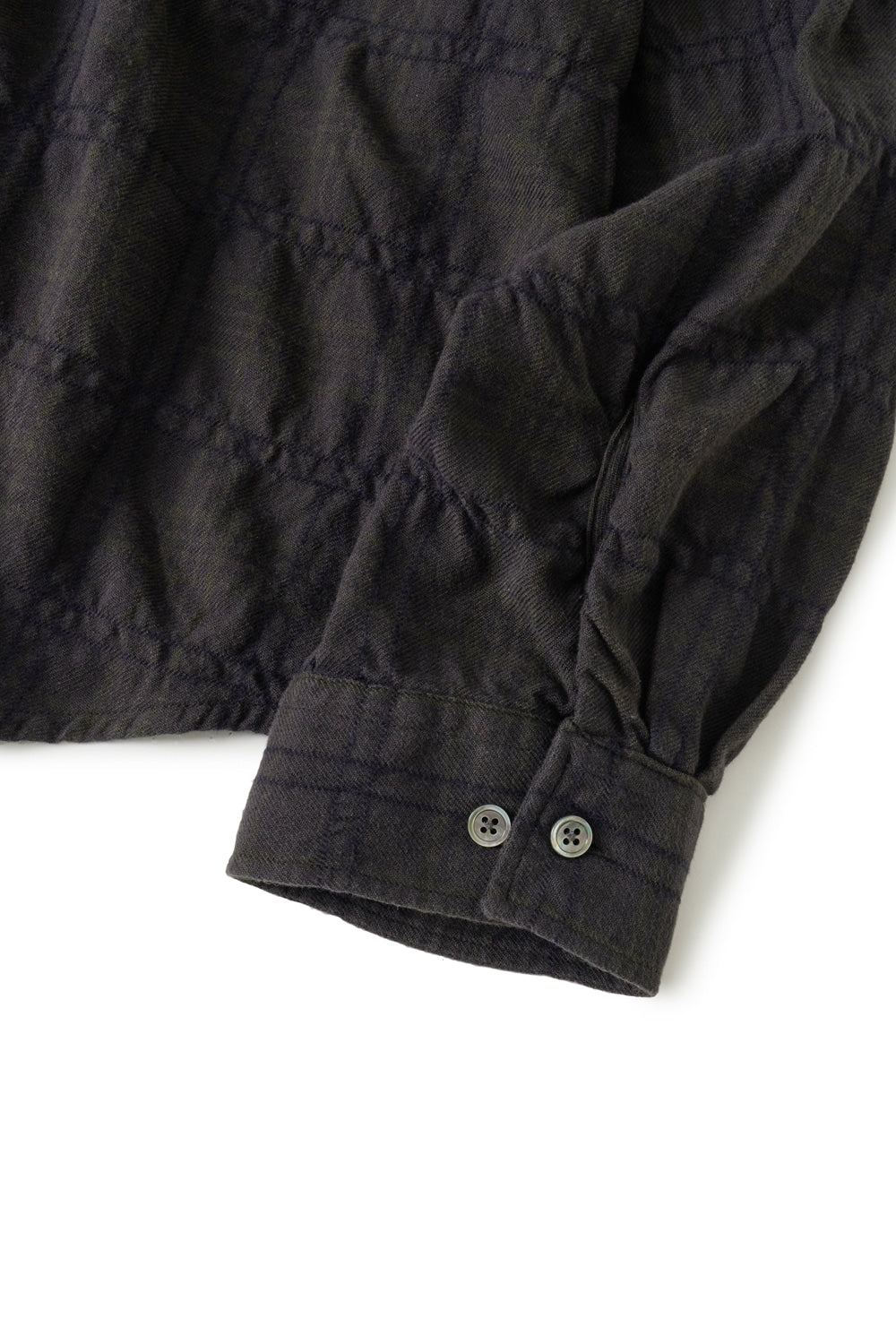 Hatchingroom - Museum Shirt Shirring Check Dark (Brown) product image 8 | TRAB K-Fashion Australia