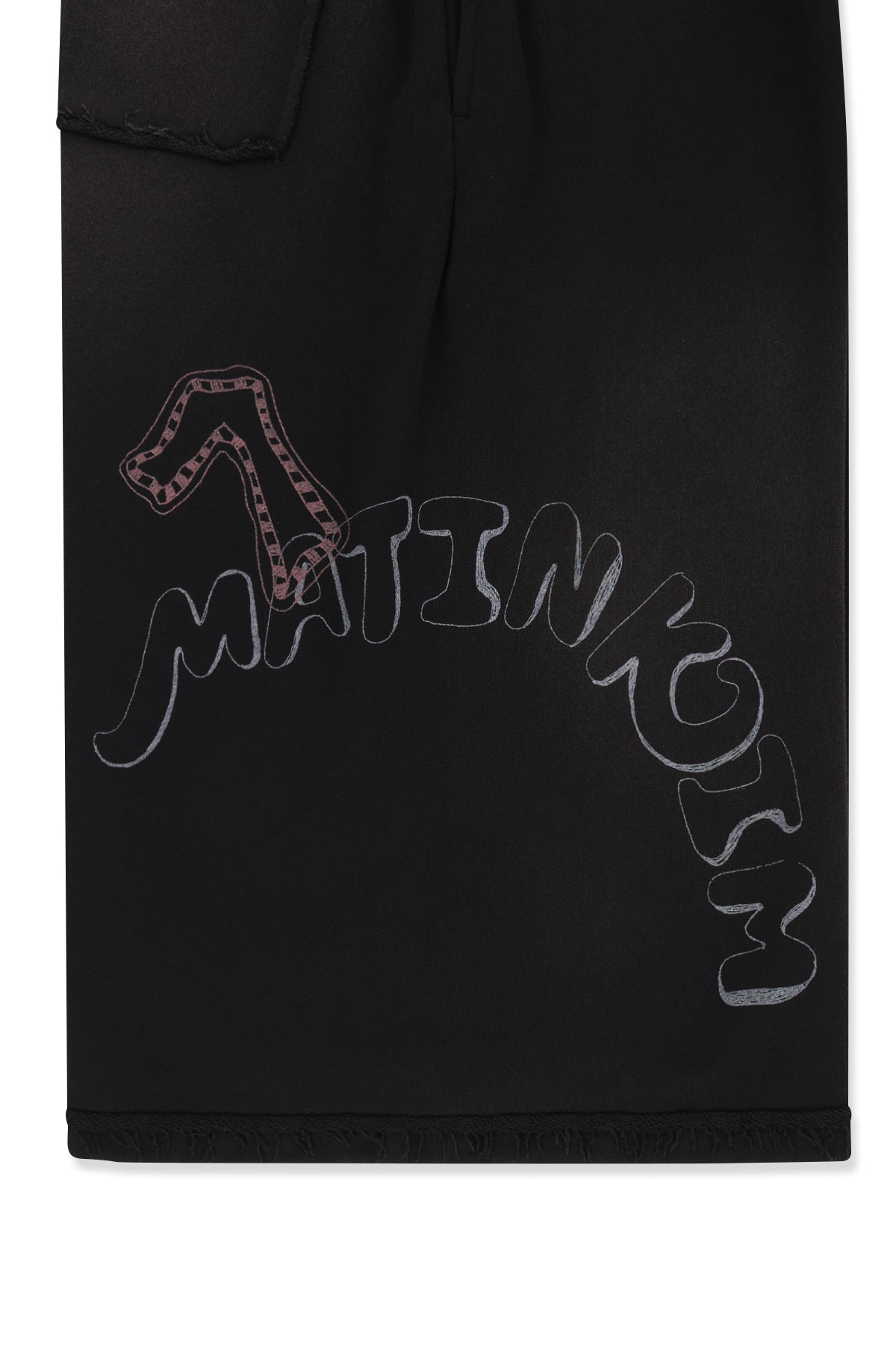 Matin Kim - Vintage Washed Color Contrast Bermuda Sweatpants (Black) product image 4 | TRAB K-Fashion Australia