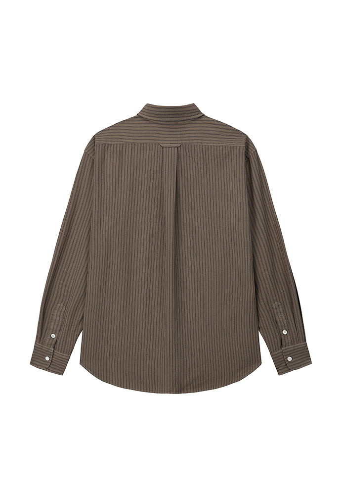 Art if acts - Garment Dyed Stripe Shirt (Brown) product image 7 | TRAB K-Fashion Australia