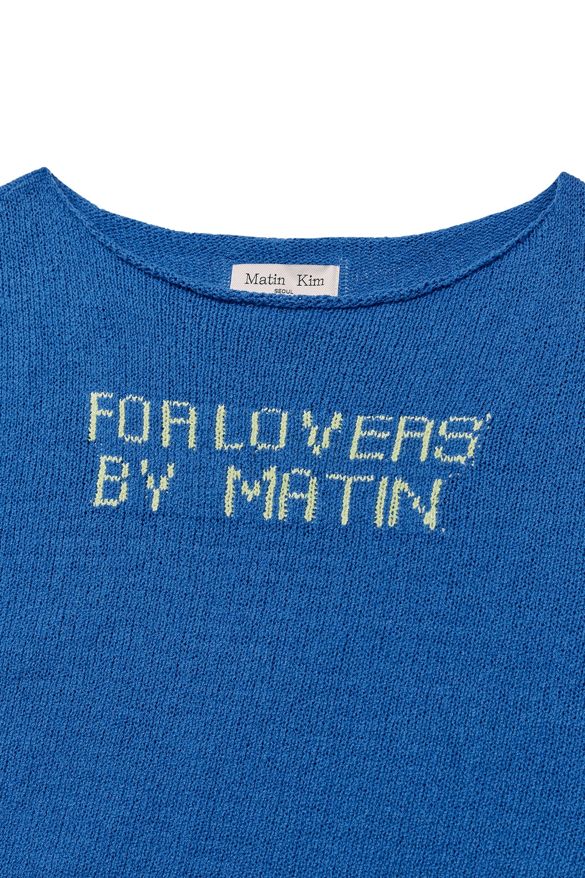 Matin Kim - For Lovers Punching Point Pullover (Light Blue) product image 3 | TRAB K-Fashion Australia