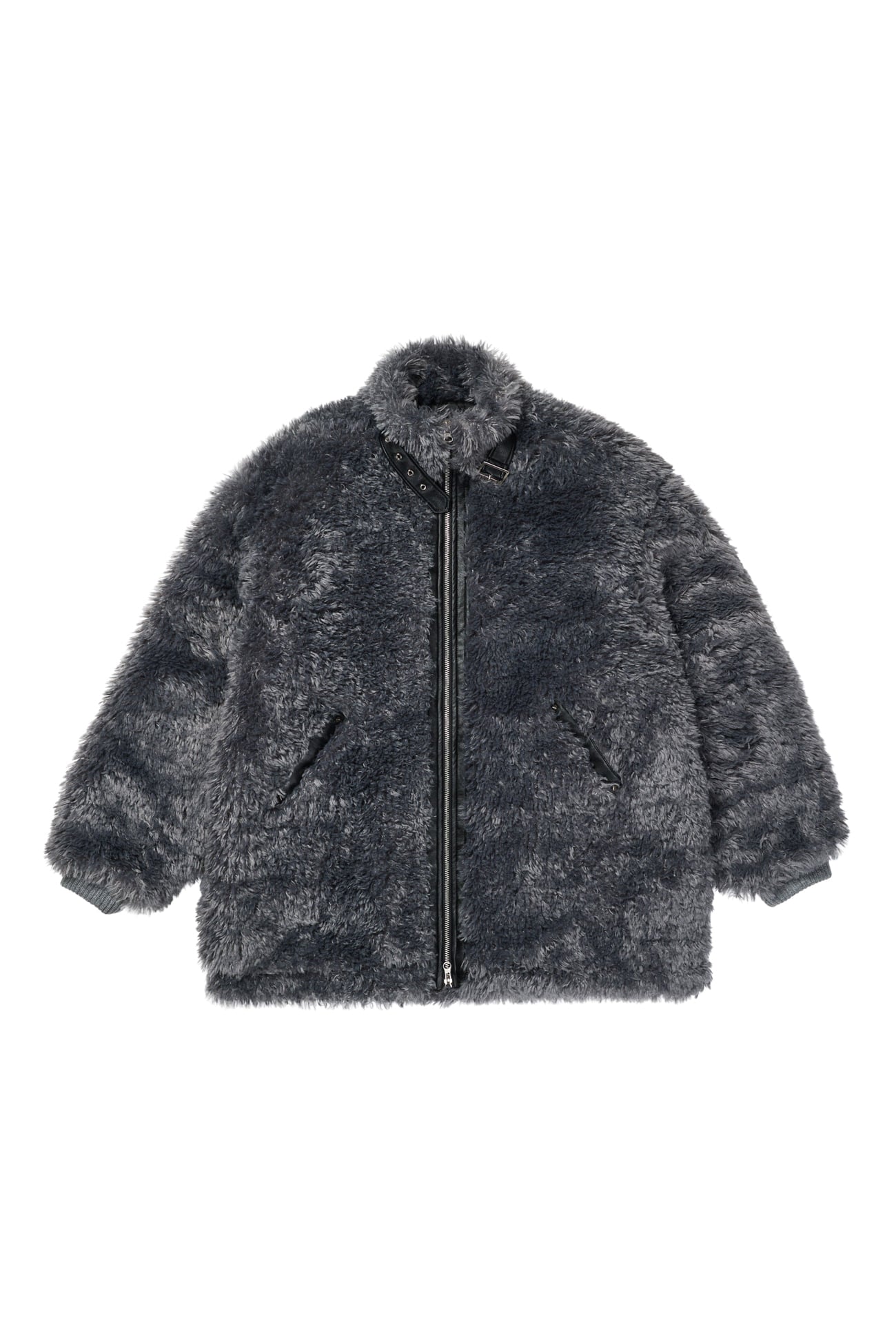 Deinet - Bizzo Point Faux Fur Jumper (Charcoal) product image 13 | TRAB K-Fashion Australia