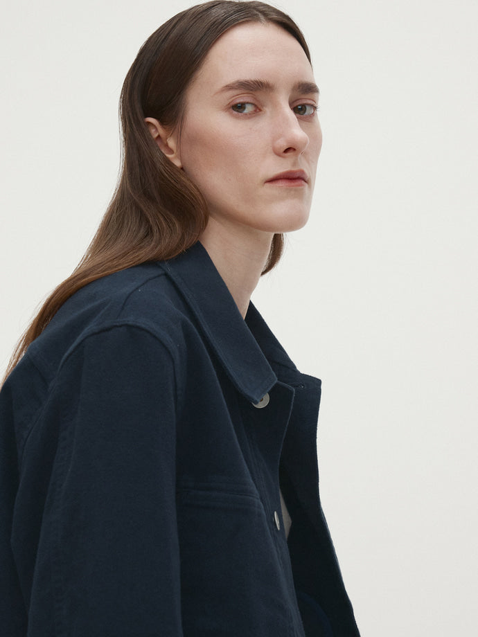 Tonywack - Moleskin Cotton Trucker Jacket (Navy) product image 5 | TRAB K-Fashion Australia