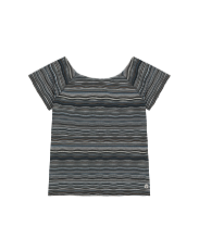 Coyseio - Wave Stripe Knit T-Shirt (Navy) product image 1 | TRAB K-Fashion Australia