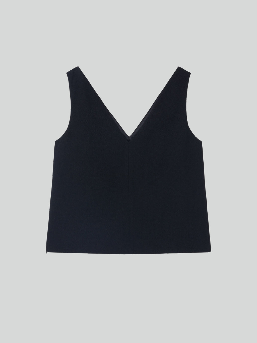 Recto - Wool Tweed V-Neck Top (Black) product image 2 | TRAB K-Fashion Australia