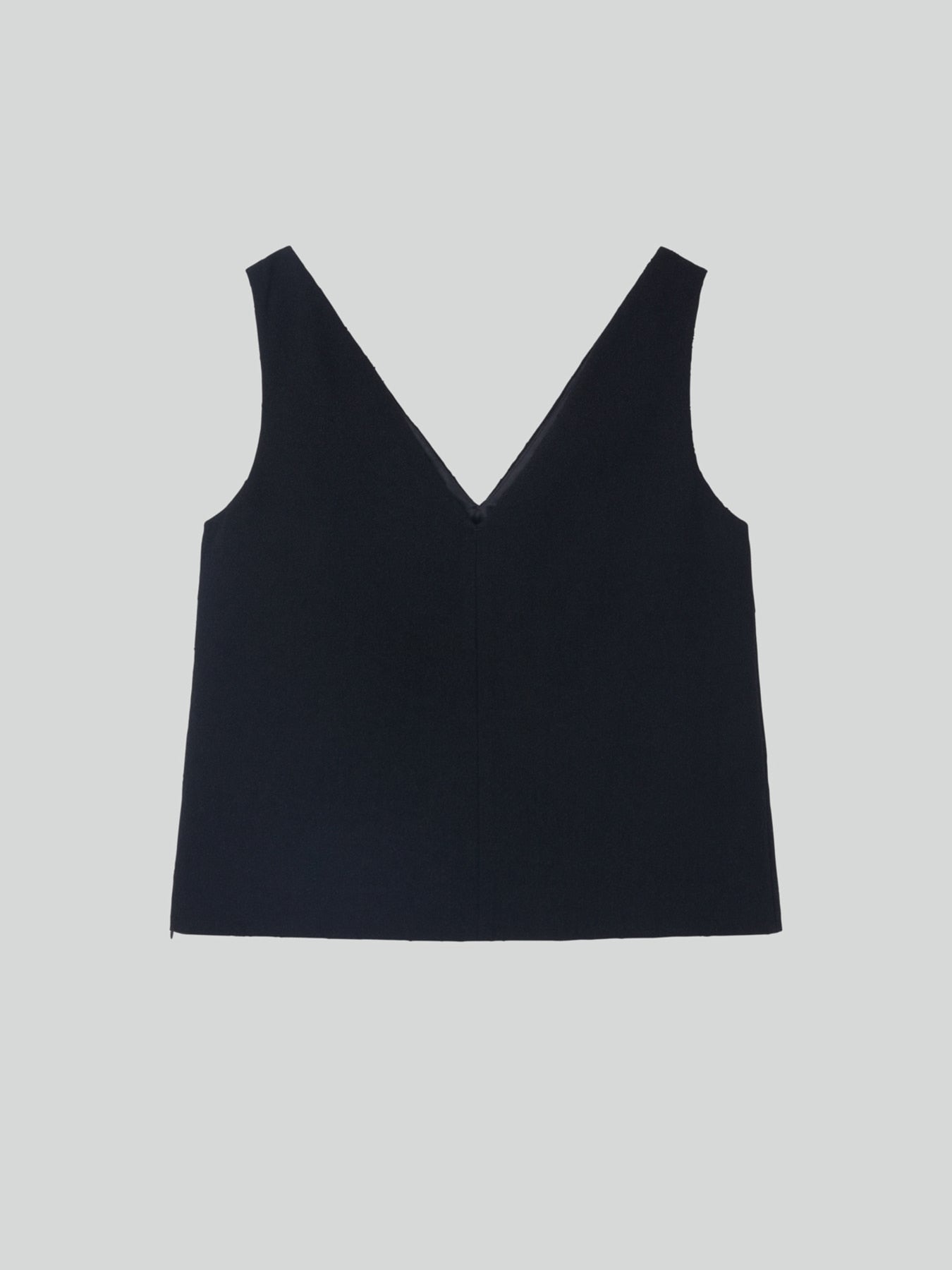 Recto - Wool Tweed V-Neck Top (Black) product image 2 | TRAB K-Fashion Australia