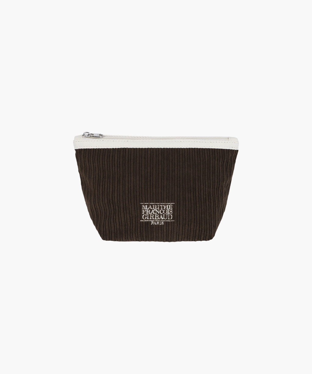 Marithe & Francois Girbaud - Classic Logo Corduroy Pouch (Brown) product image 6 | TRAB K-Fashion Australia