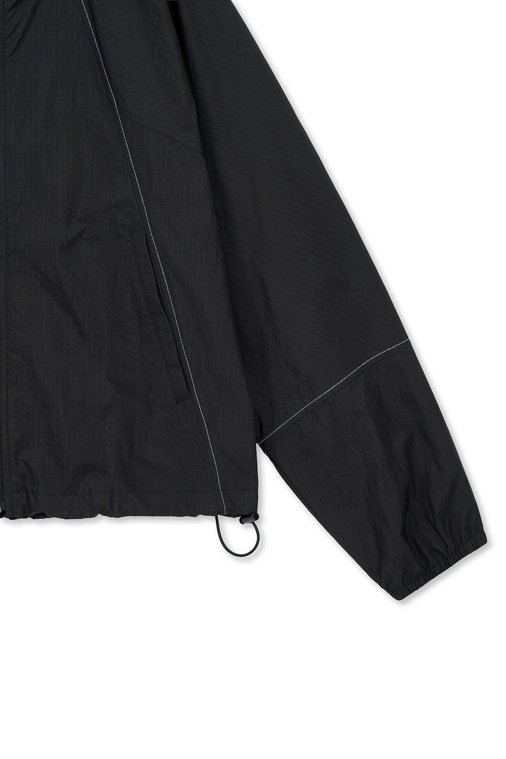 Matin Kim - Cropped Back Logo Hoody Wind Breaker (Black) product image 4 | TRAB K-Fashion Australia