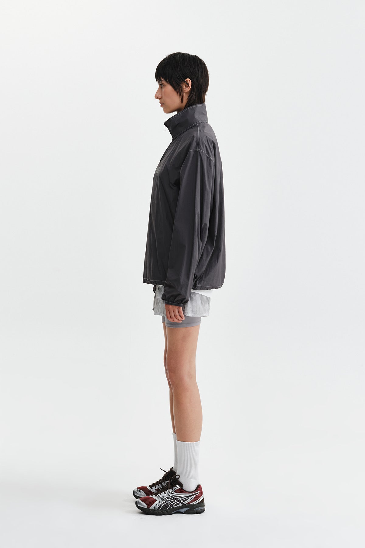 Matin Kim - Matin Pace Logo Half Zip Top (Charcoal) product image 7 | TRAB K-Fashion Australia