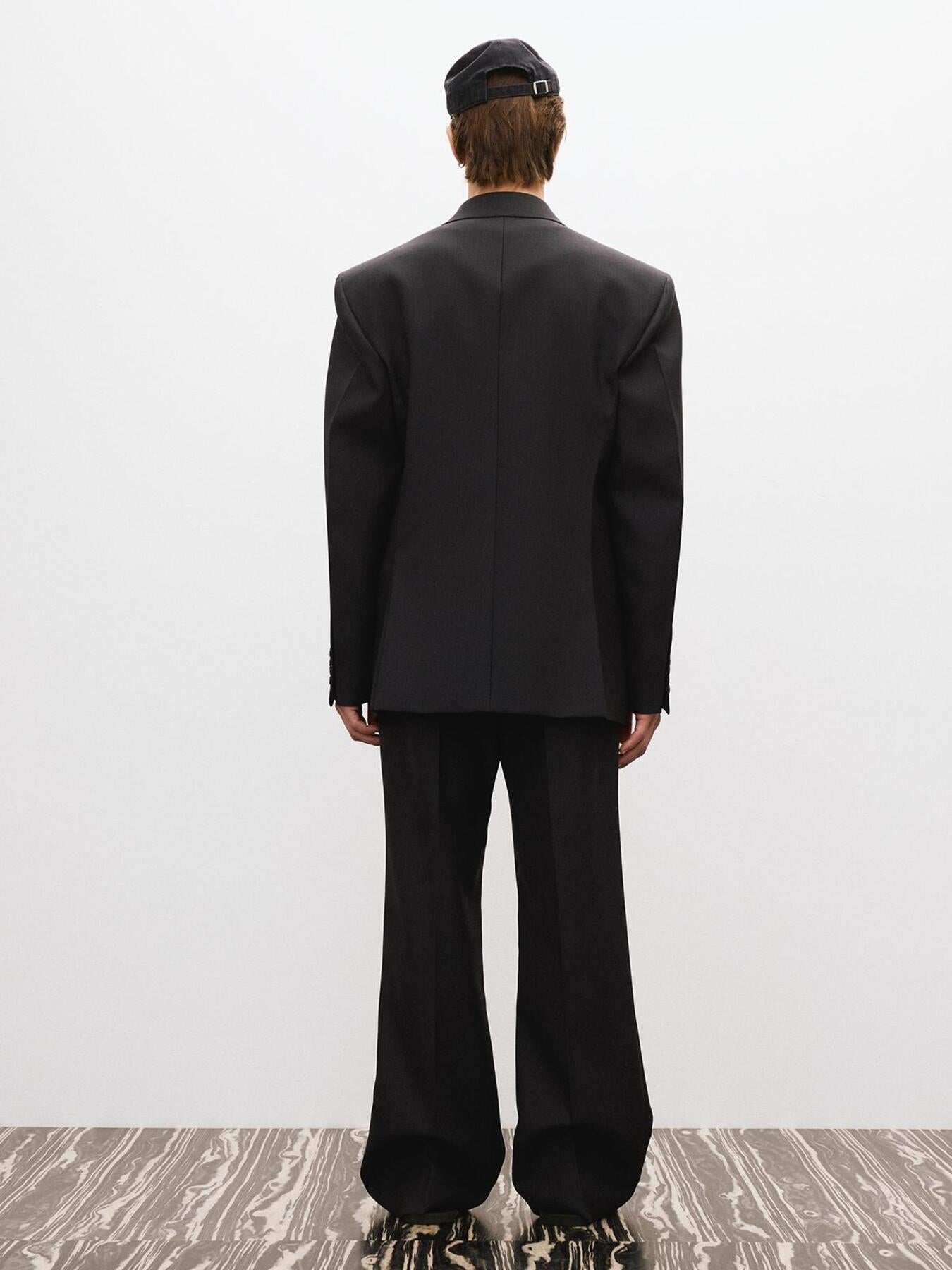 Recto - Structure Wool Tailored Jacket (Vintage Navy) product image 4 | TRAB K-Fashion Australia