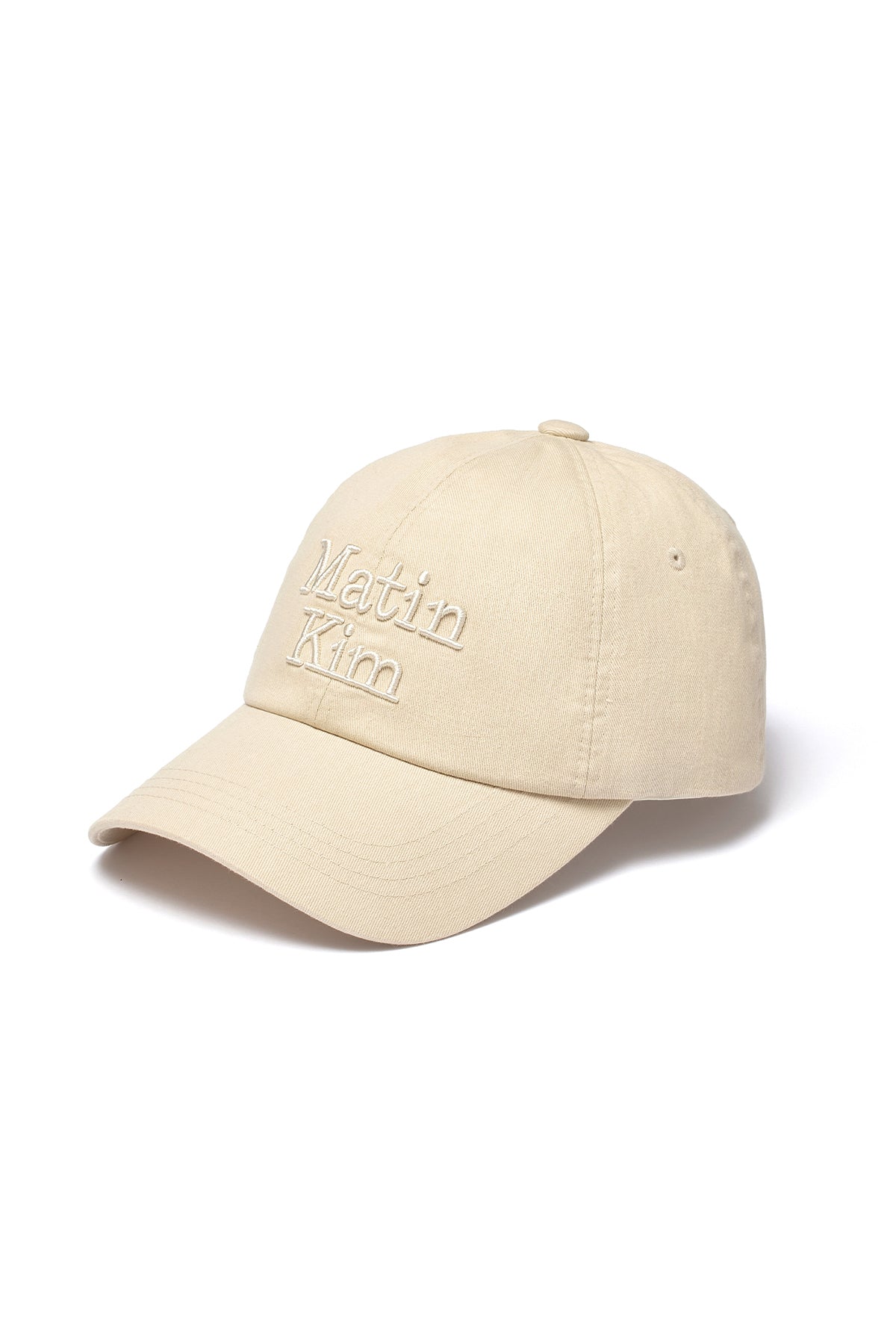 Matin Kim - Matin Volume Logo Ball Cap (Beige) product image 6 | TRAB K-Fashion Australia