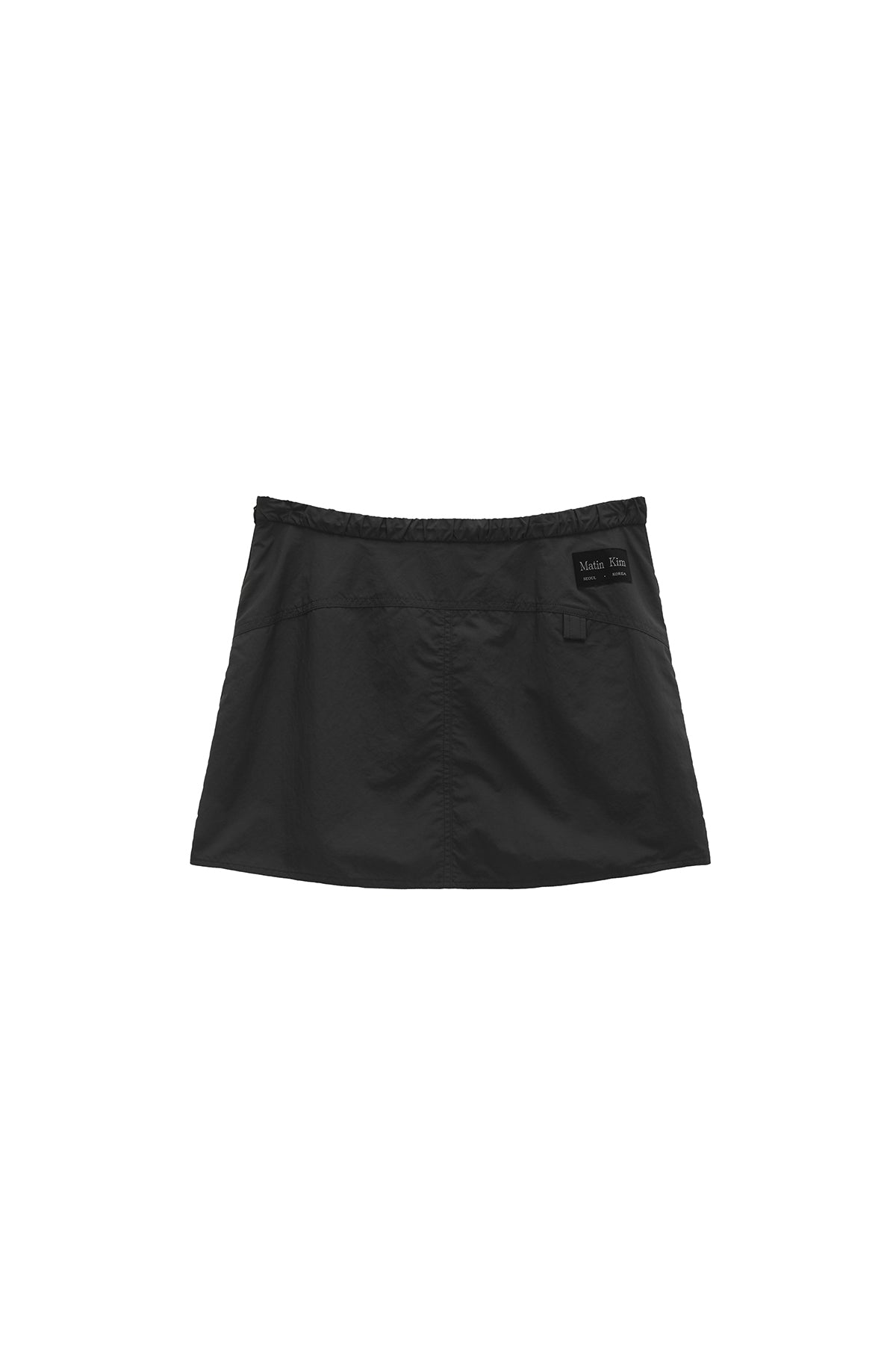 Matin Kim - Double Zipper Point Banding Mini Skirt (Charcoal) product image 2 | TRAB K-Fashion Australia