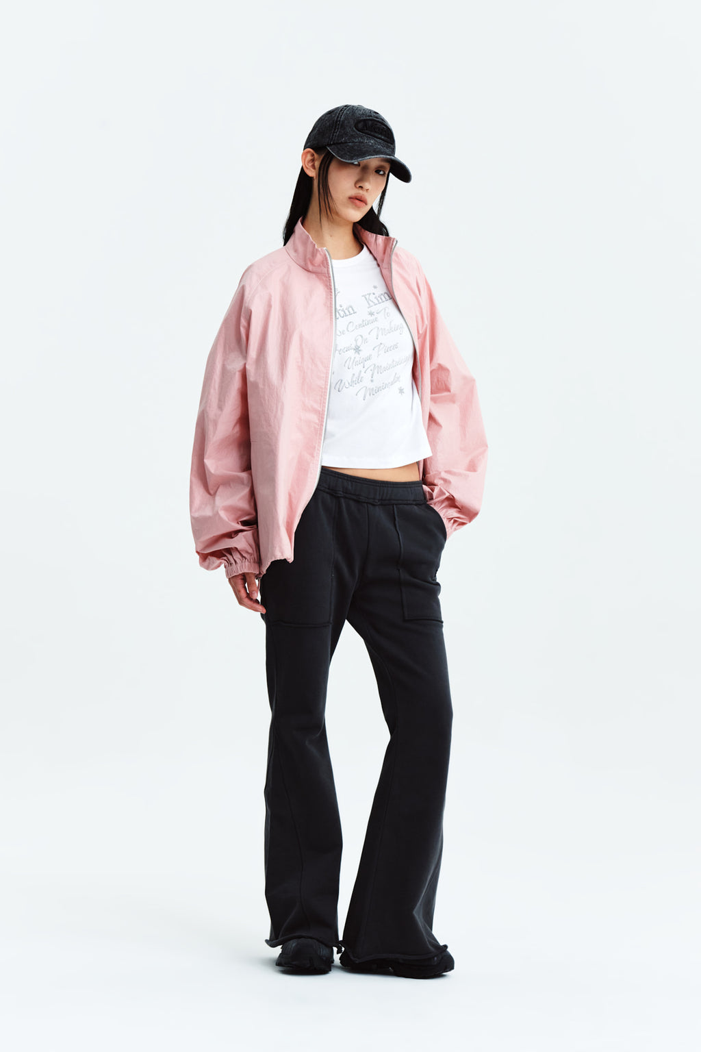 Matin Kim - Matin Kim Logo Coating Jumper (Pink) product image 10 | TRAB K-Fashion Australia