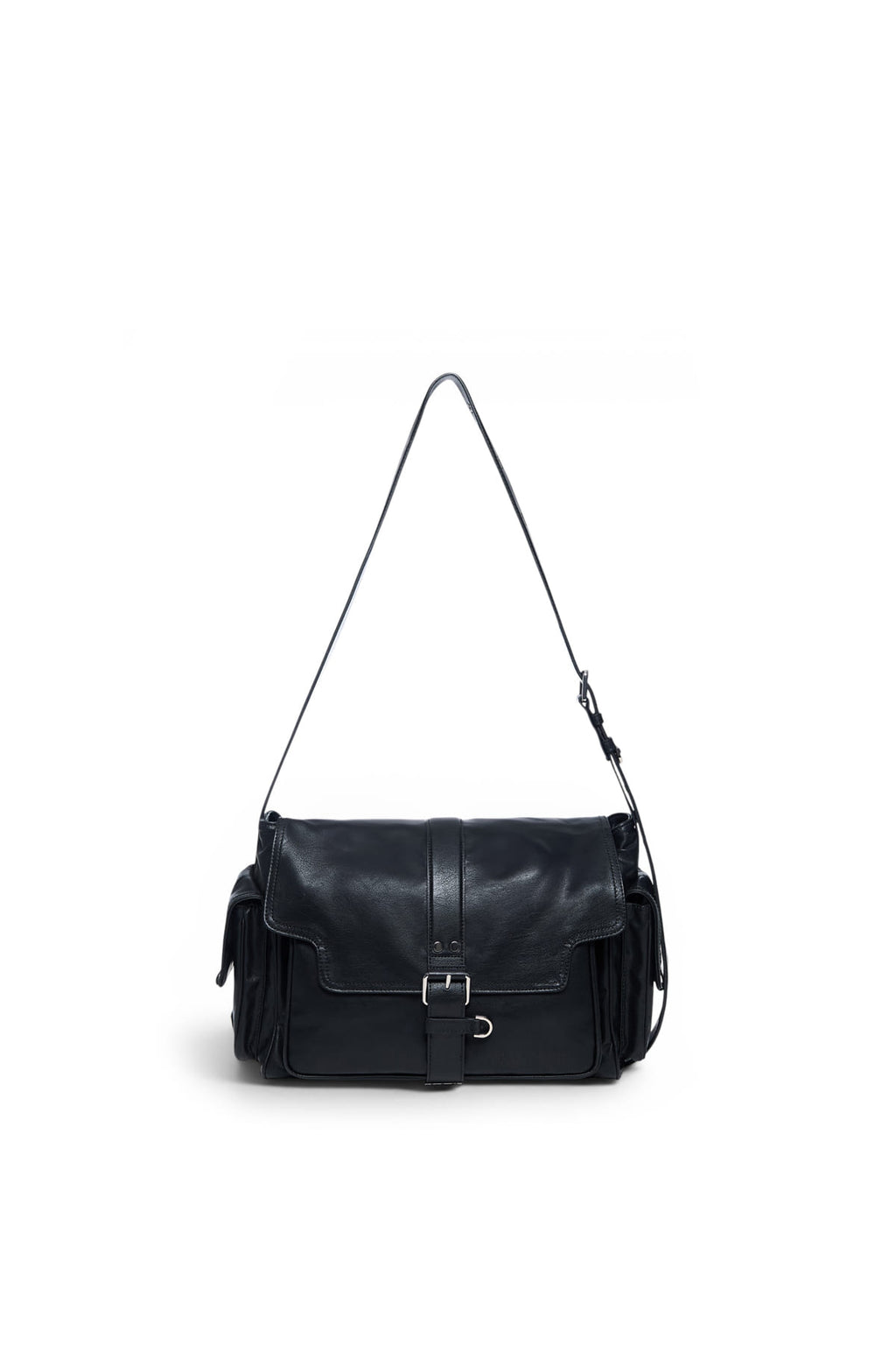 Matin Kim - Dual Pocket Messenger Bag (Black) product image 1 | TRAB K-Fashion Australia