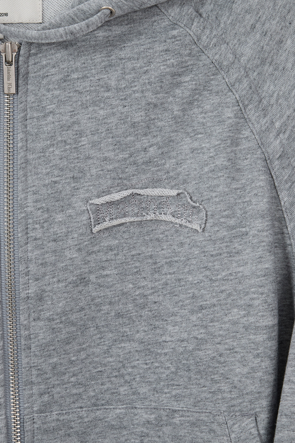 Matin Kim - Sleeve String Detail Hoody Zip Up (Grey) product image 8 | TRAB K-Fashion Australia