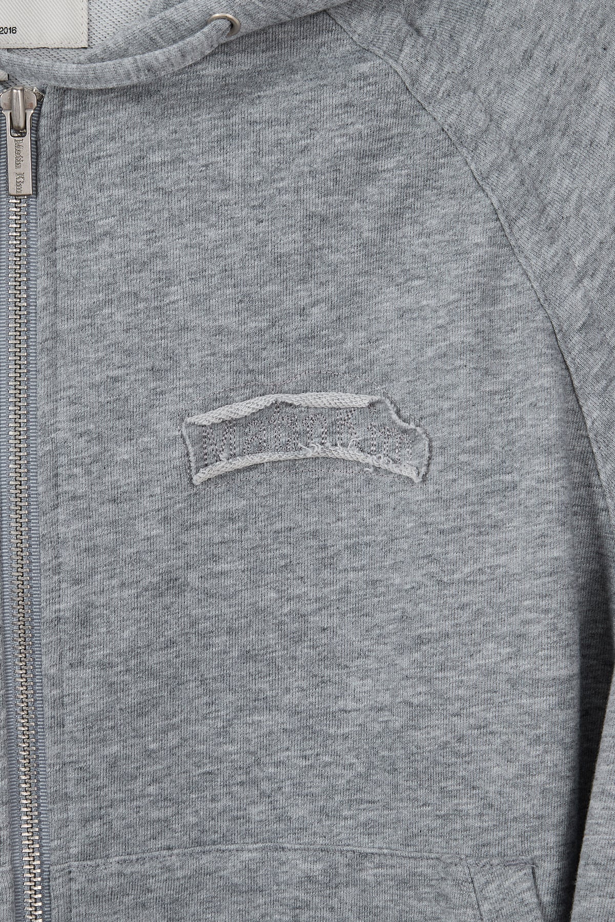 Matin Kim - Sleeve String Detail Hoody Zip Up (Grey) product image 8 | TRAB K-Fashion Australia