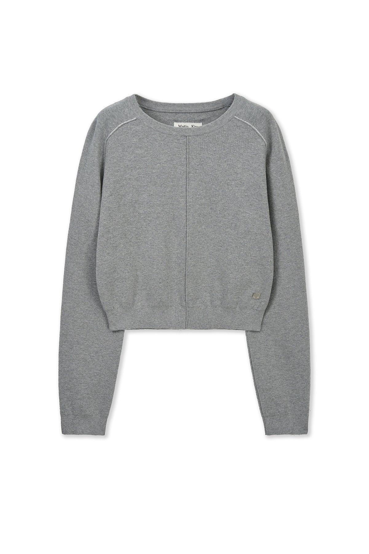 Matin Kim - Raglan Sleeve Knit Pullover (Grey) product image 1 | TRAB K-Fashion Australia