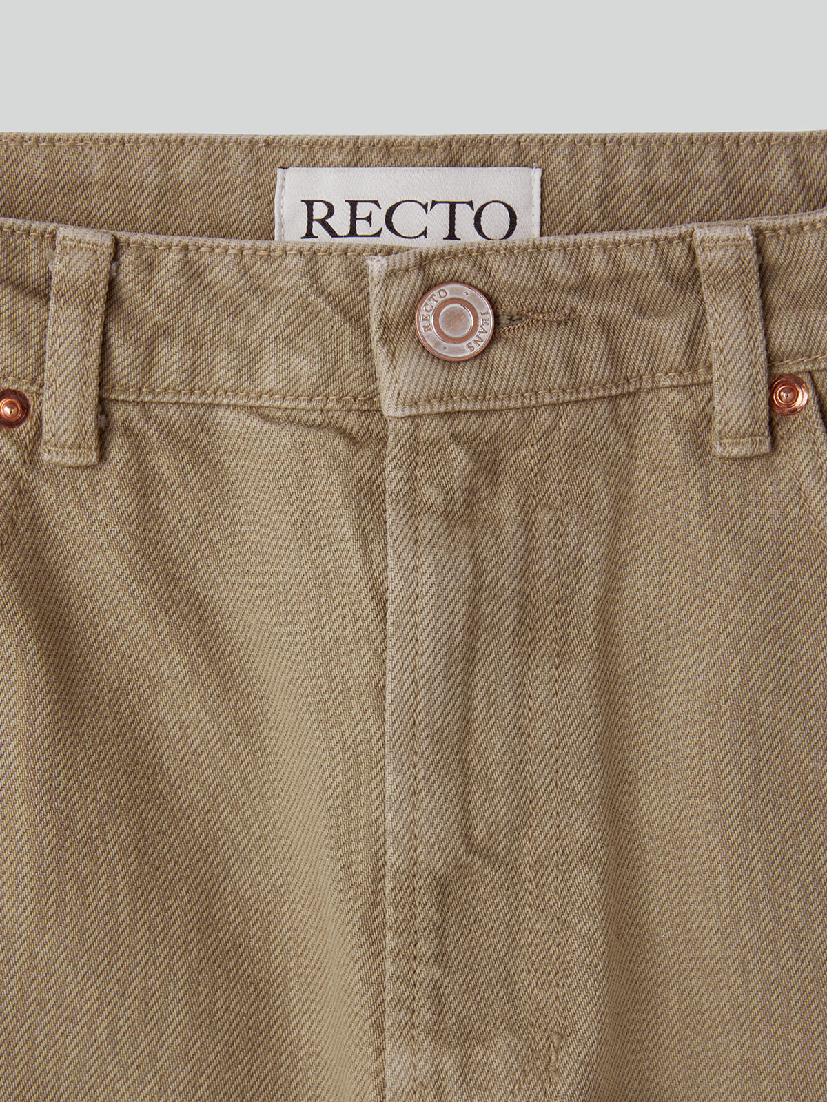Recto - Washed Curved Denim (Beige Khaki) product image 7 | TRAB K-Fashion Australia