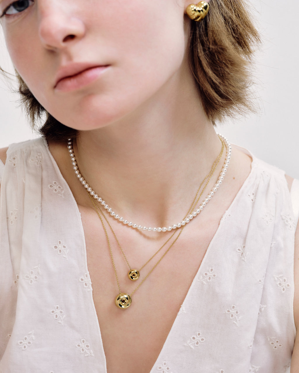 Numbering - Classic Pearl Necklace(4mm/6mm) #9744 product image 4 | TRAB K-Fashion Australia