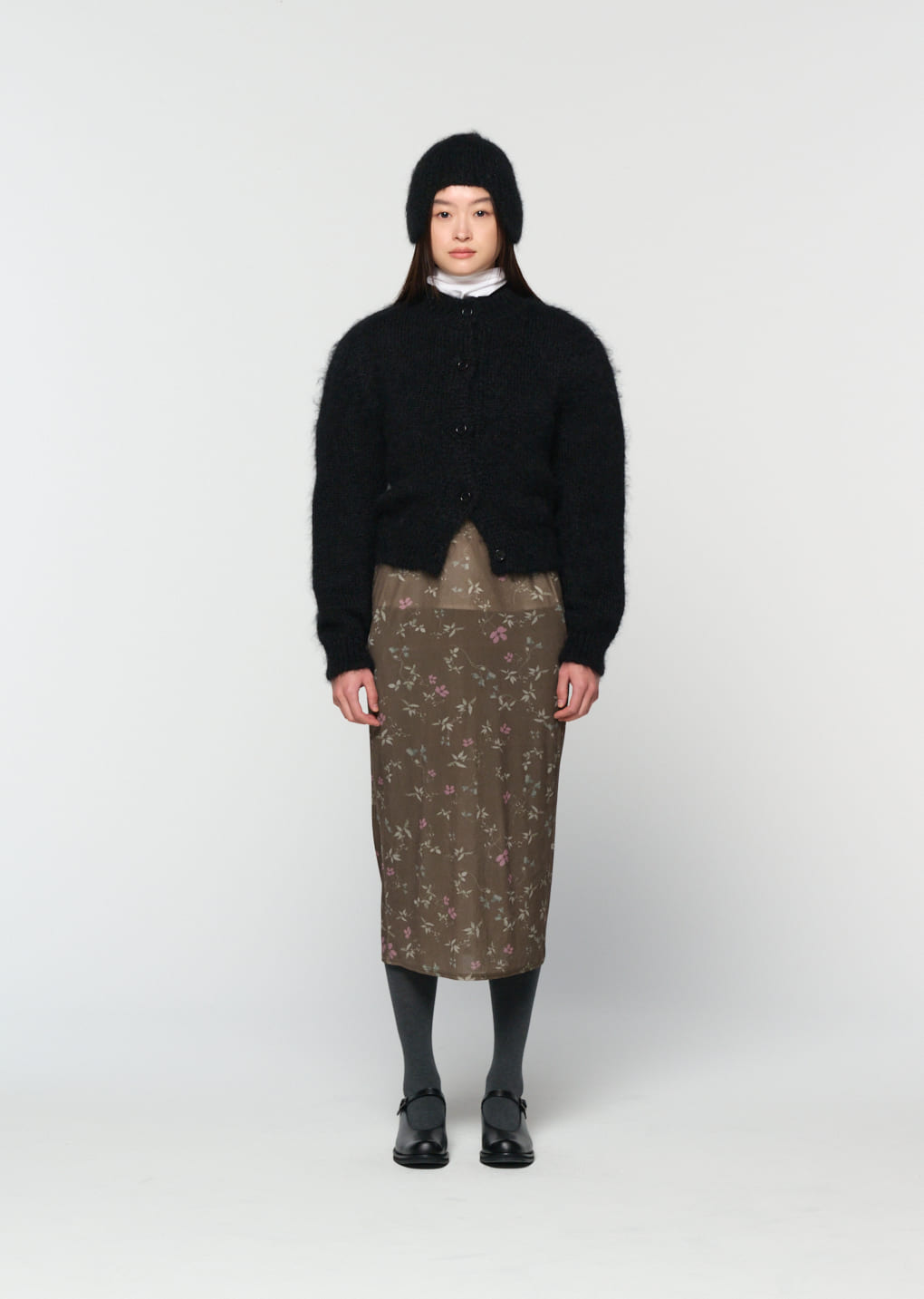 Amomento - mohair bulky cardigan (Black) product image 2 | TRAB K-Fashion Australia