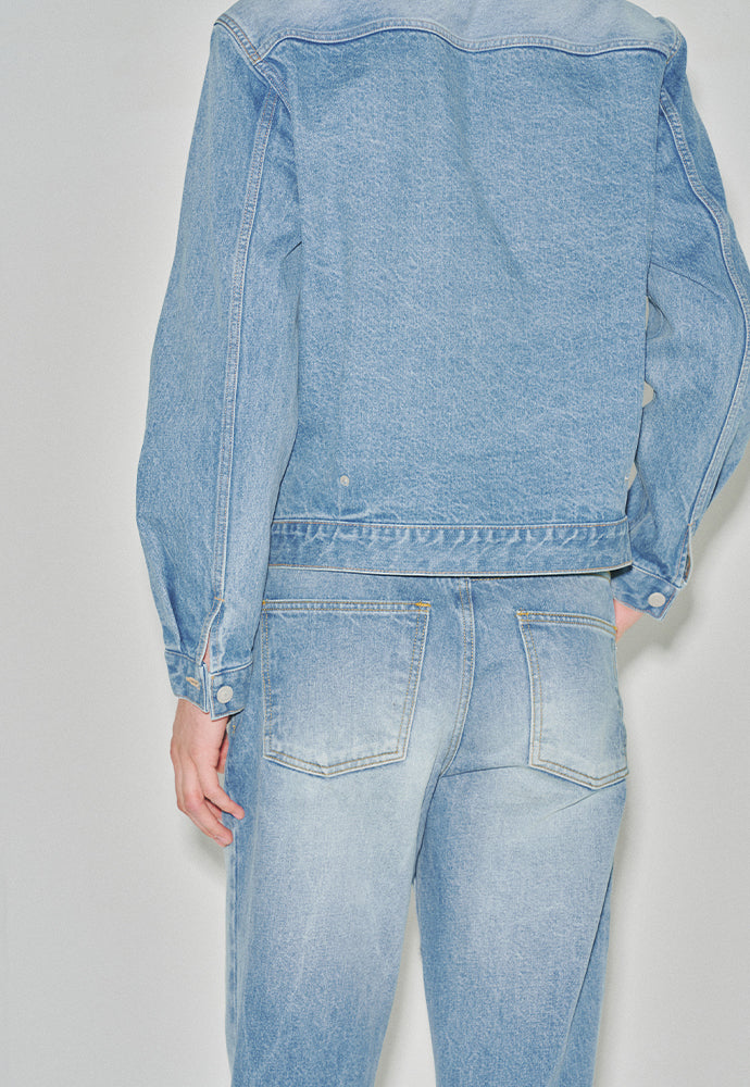 Tonywack - Constructed Pleats Denim Jacket (Faded Vintage Blue) product image 4 | TRAB K-Fashion Australia