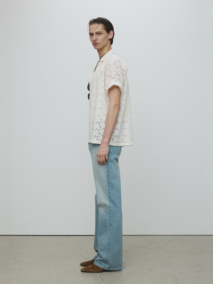 Tonywack - Crocheted Cotton Lace Shirt (Ivory) product image 3 | TRAB K-Fashion Australia