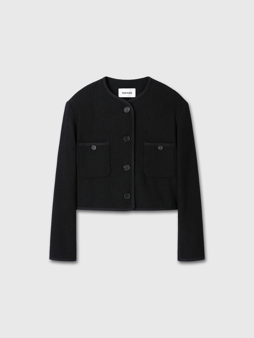 Tonywack - Wool Tweed Cropped Jacket (Black) product image 8 | TRAB K-Fashion Australia