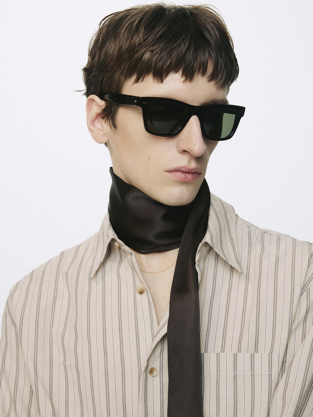 Tonywack - Striped Cotton Shirt (Warm Grey) product image 8 | TRAB K-Fashion Australia
