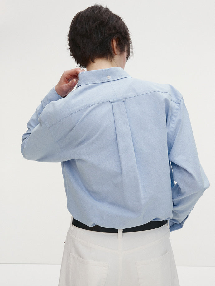 Tonywack - Cotton Lyocell Distressed Oxford Shirt (Sky Blue) product image 4 | TRAB K-Fashion Australia