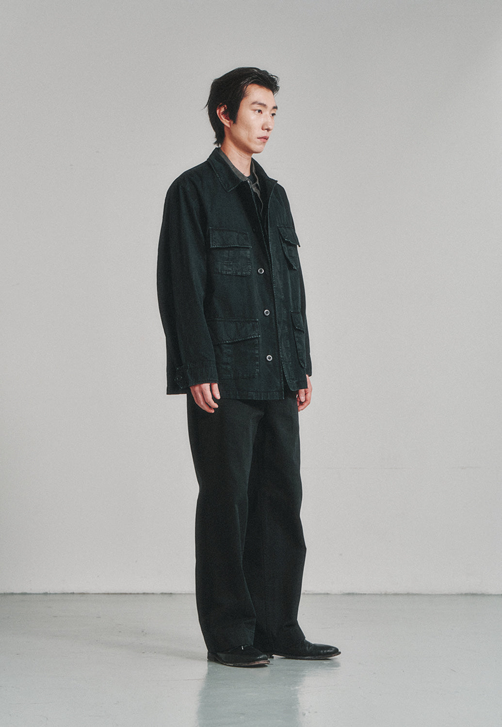 Art if acts - Garment Dyed Jungle Fatigue Jacket (Vintage Black) product image 3 | TRAB K-Fashion Australia